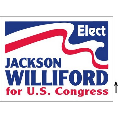 Economy Corrugated Sign w/2 colors 2 Sides (24"x18")